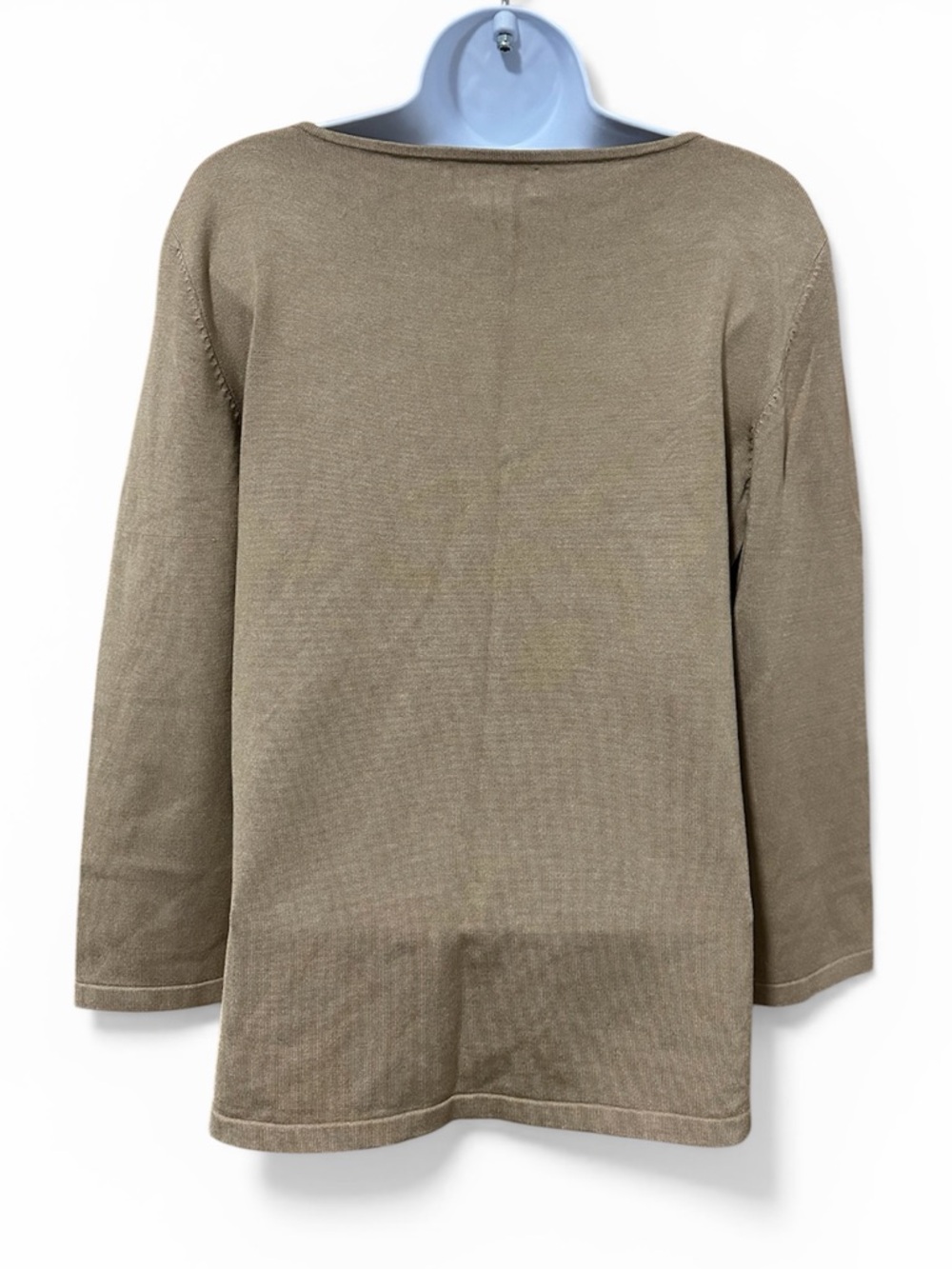 Ralph Lauren‎ Silk-Blend Crew Neck Long Sleeve Top - Beige. Women’s Large. - Picture 4 of 5